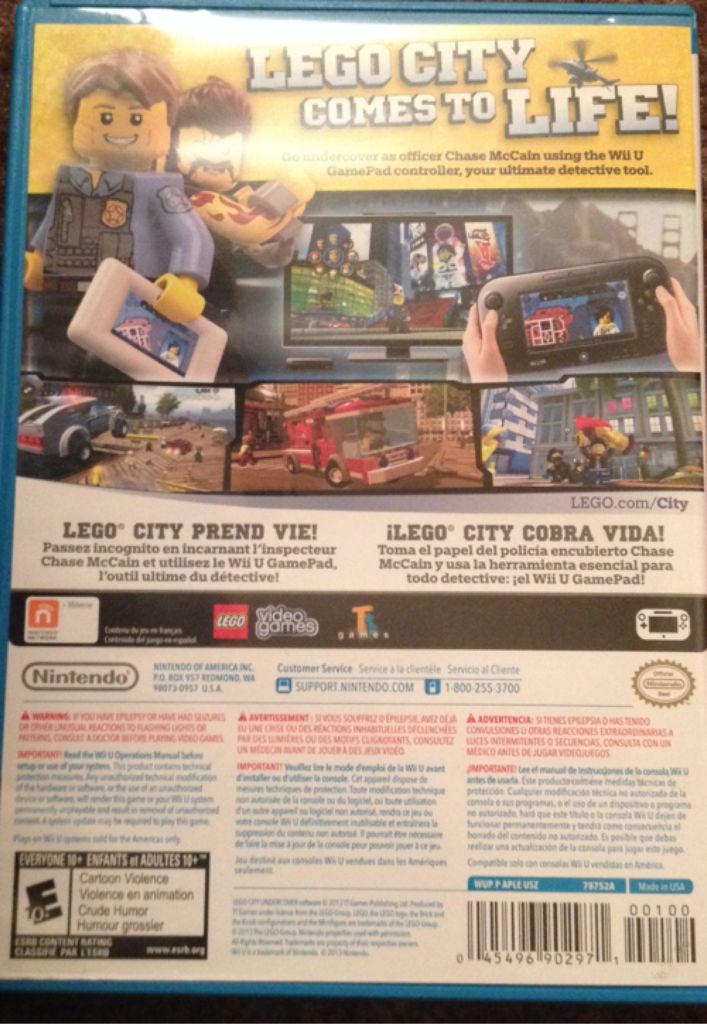Lego City Undercover - Nintendo Wii U (Nintendo) video game collectible [Barcode 6037396331740] - Main Image 2