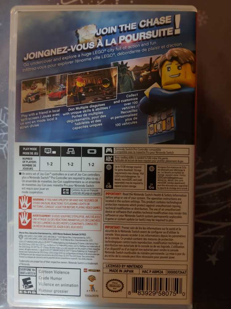 Lego City Undercover - Nintendo Switch (Wbgames - 1-2) video game collectible [Barcode 883929580750] - Main Image 3
