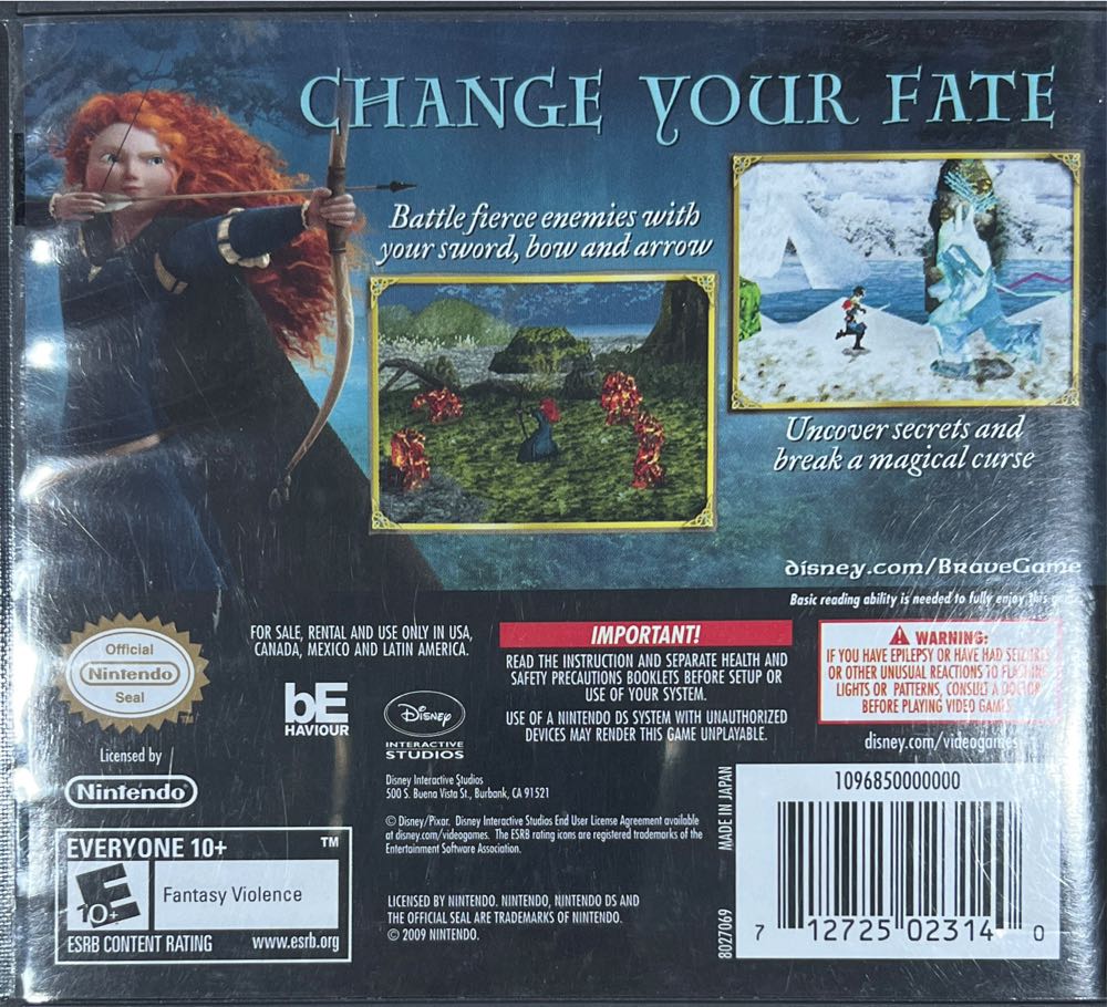 Brave - Nintendo DS (Disney Interactive Studios - 1) video game collectible [Barcode 712725023140] - Main Image 2