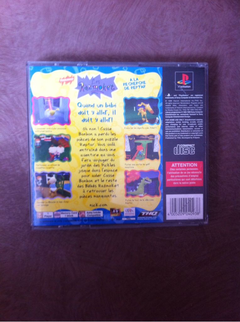 Les Razmoket : A La Recherche De Reptar - Sony PlayStation (THQ) video game collectible [Barcode 4005209040938] - Main Image 2
