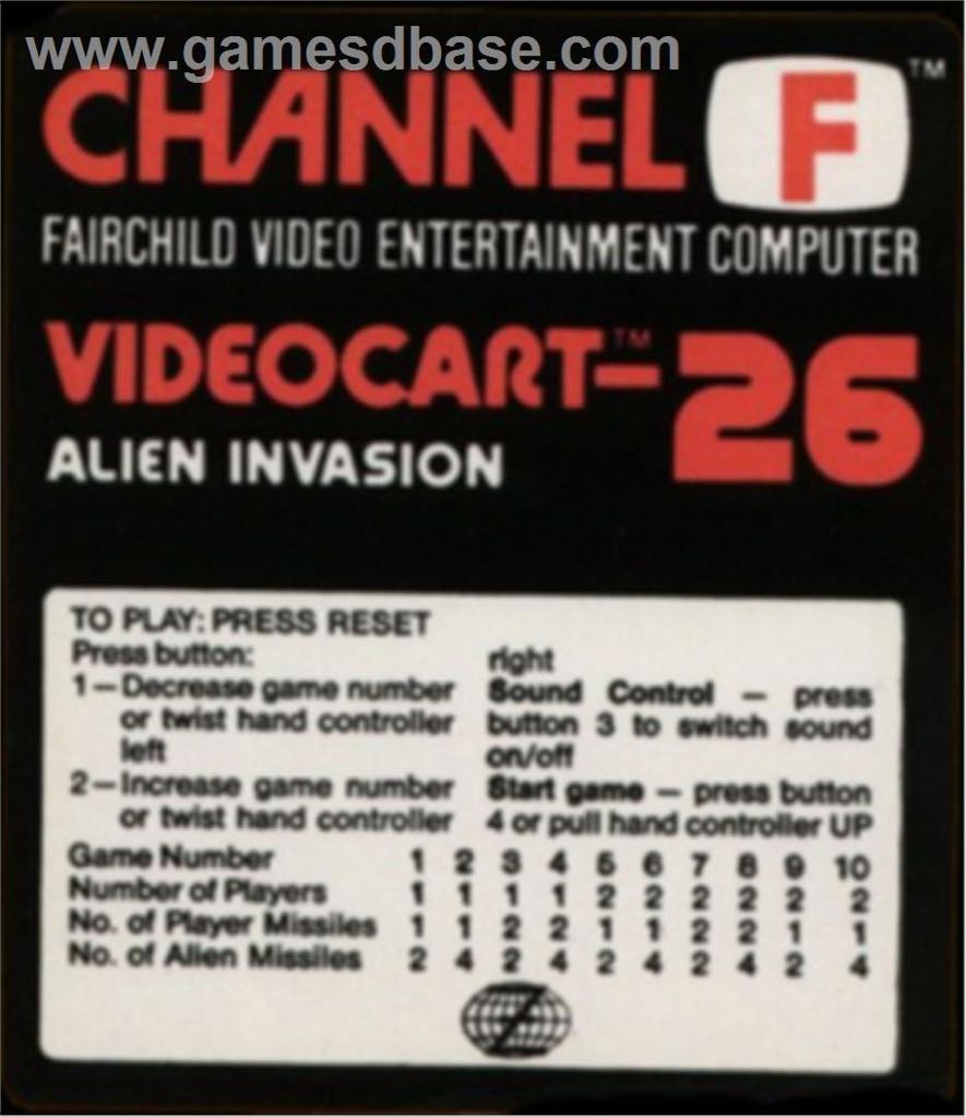 Alien Invasion - Channel-F (Zircon - 1-2) video game collectible - Main Image 2