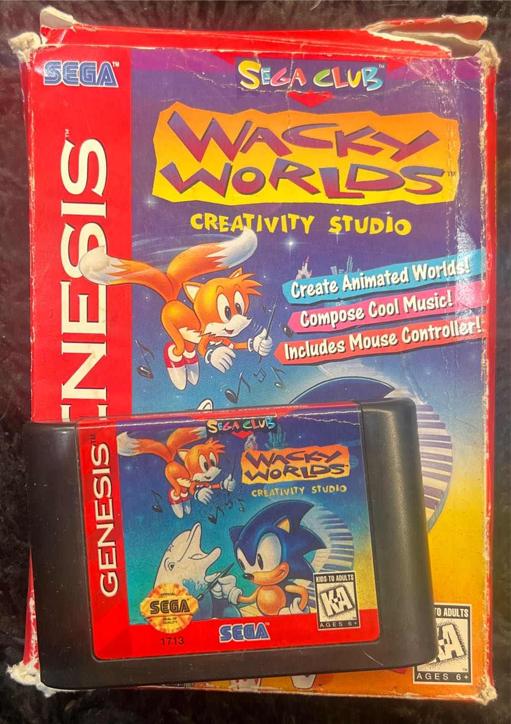 Wacky Worlds Creativity Studio - Sega Genesis (Mega Drive) (Sega - 1) video game collectible [Barcode 010086817133] - Main Image 4