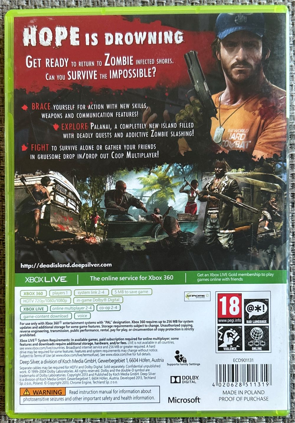 Dead Island Riptide - Microsoft Xbox 360 (Deep Silver - 4) video game collectible [Barcode 4020628511319] - Main Image 2