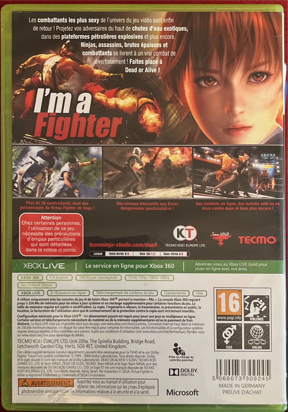 Dead Or Alive 5 - Microsoft Xbox 360 video game collectible [Barcode 5060073309245] - Main Image 2