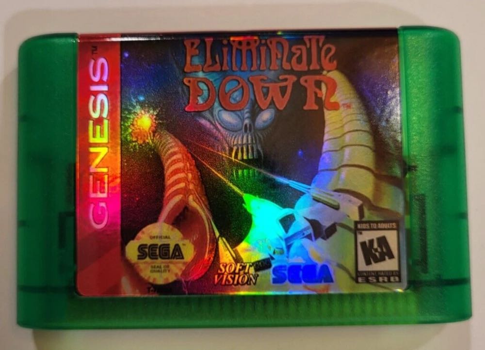 ELIMINATE DOWN - Sega Mega Drive (Soft Vision International - 1) video game collectible [Barcode 4953507930669] - Main Image 4