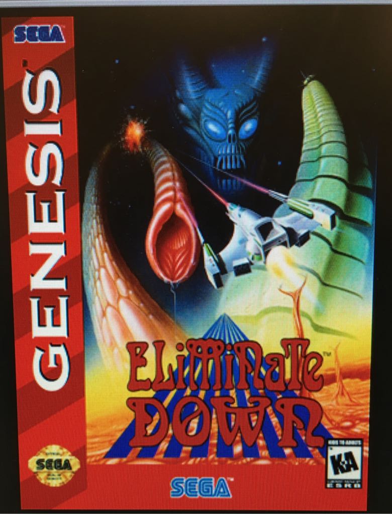 Eliminate Down - Sega Genesis (Mega Drive) (Soft Vision International - 1) video game collectible - Main Image 1
