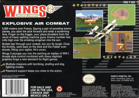 Blazing Skies - Nintendo Super Nintendo Entertainment System (SNES) (Namco - 1) video game collectible [Barcode 722674020169] - Main Image 2