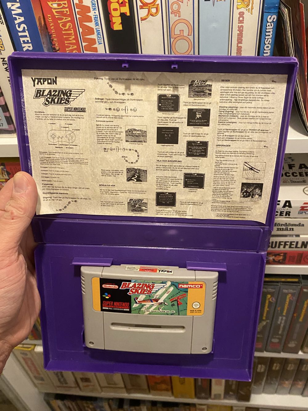 Blazing Skies - Nintendo Super Nintendo Entertainment System (SNES) (Namco - 1) video game collectible [Barcode 722674020169] - Main Image 4