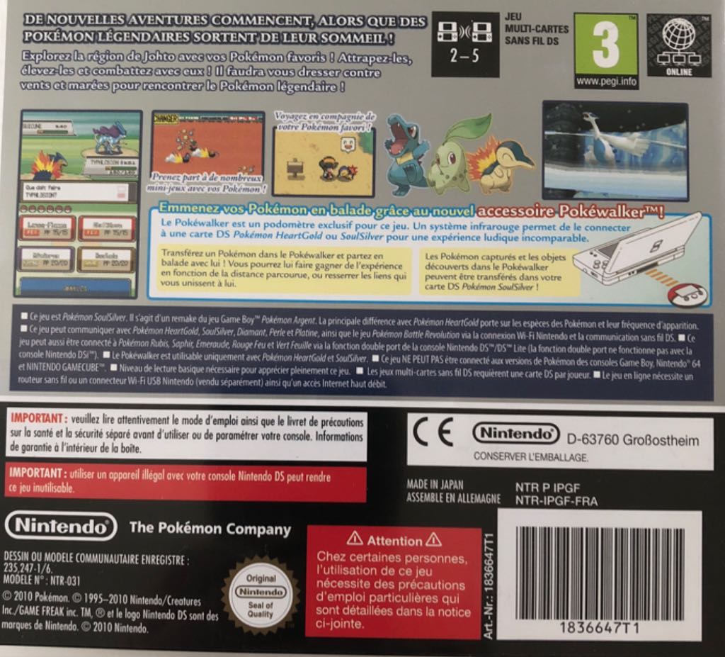 Pokemon Version Argent SoulSilver - Nintendo DS video game collectible - Main Image 2