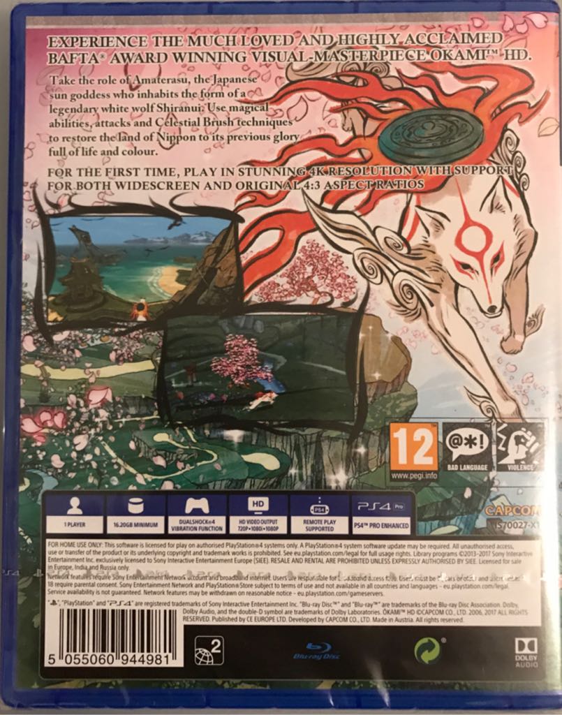Okami HD - Sony PlayStation 4 (PS4) (Capcom - 1) video game collectible [Barcode 5055060944981] - Main Image 2