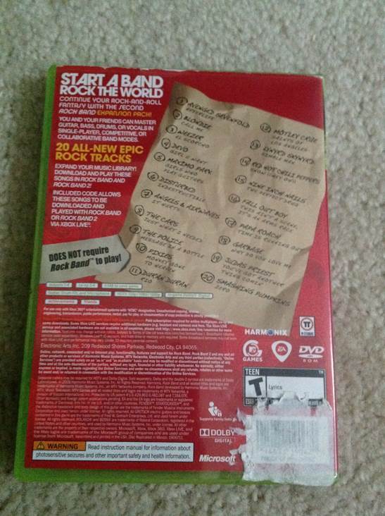 Rockband Track Pack 2 - Microsoft Xbox 360 (Electronic Arts/EA Games - 4) video game collectible - Main Image 2