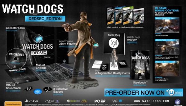 Watch Dogs - Sony PlayStation 4 (PS4) (Ubisoft - 1-8) video game collectible [Barcode 008222358046] - Main Image 2