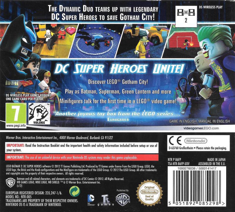 LEGO Batman 2 DC Super Heroes - Nintendo DS (Nintendo - 1) video game collectible [Barcode 5051892085298] - Main Image 2