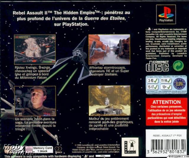 Star Wars Rebel Assault II: The Hidden Empire - Sony PlayStation video game collectible [Barcode 4005209036979] - Main Image 2