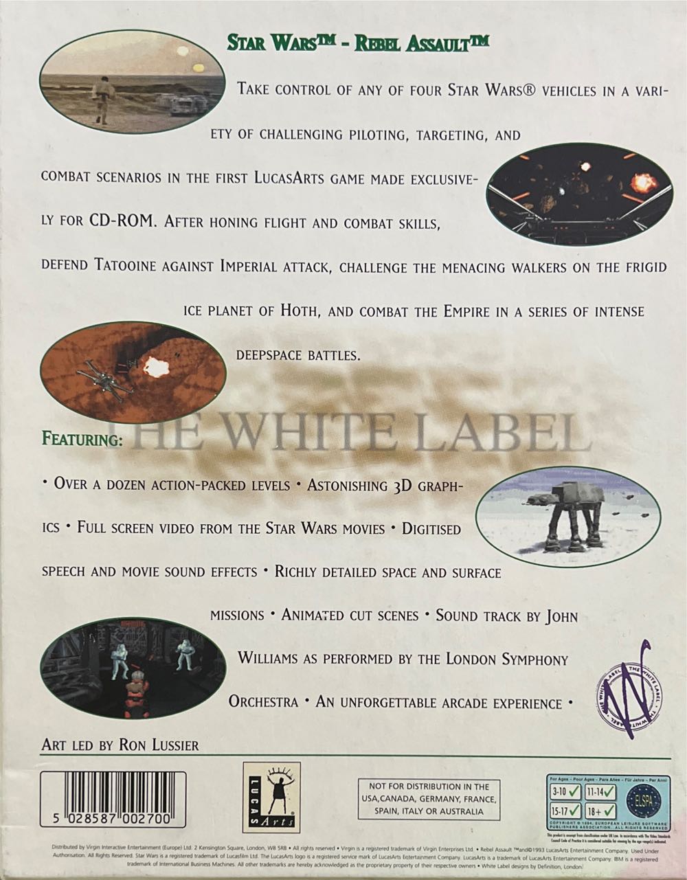 Star Wars Rebel Assault - 3DO (Lucasfilm Games) video game collectible [Barcode 3362932202233] - Main Image 2