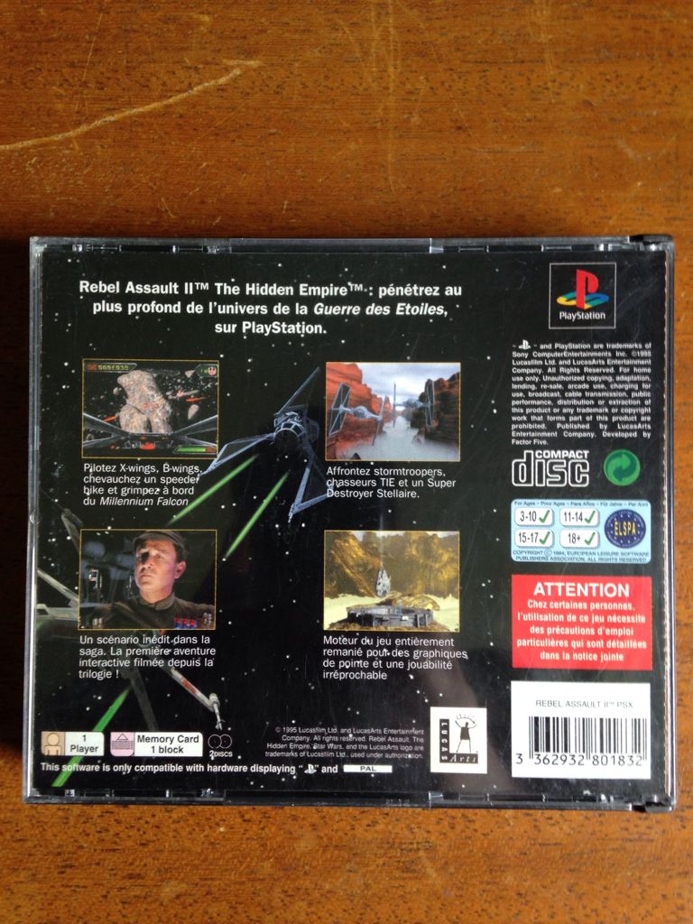 Star Wars Rebel Assault - Sony PlayStation video game collectible - Main Image 2