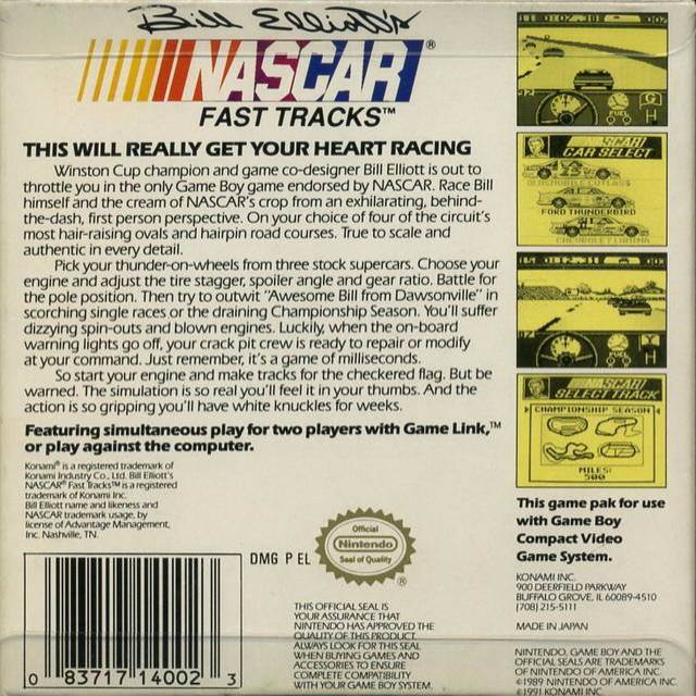 Nascar Fast Tracks - Nintendo Game Boy video game collectible - Main Image 2