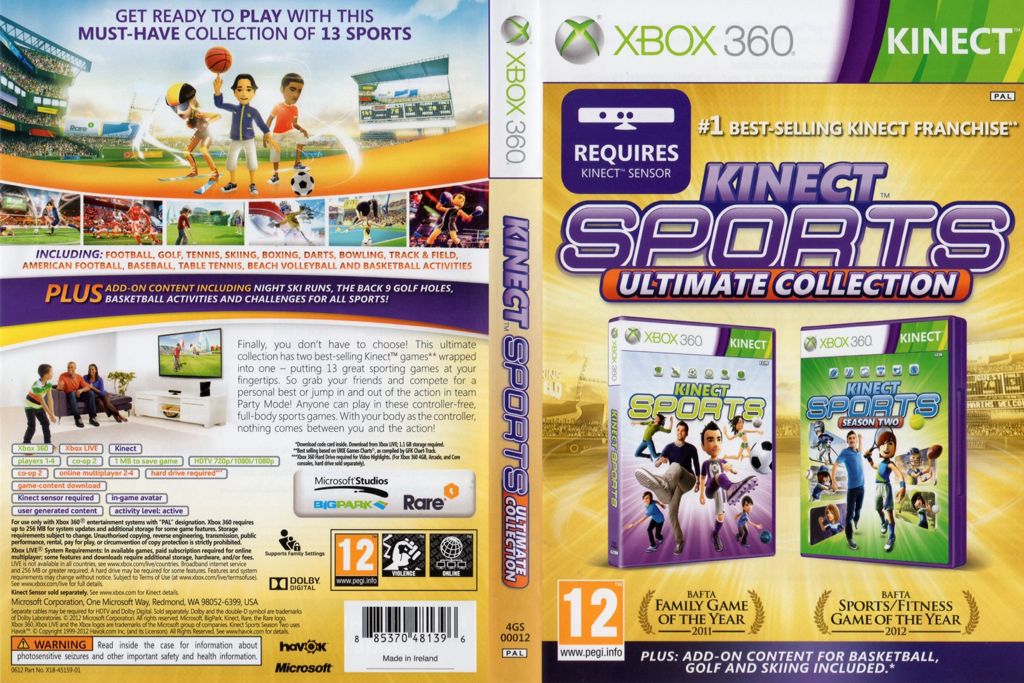 Kinect Sports Ultimate Collection - Microsoft Xbox 360 (Microsoft Studios) video game collectible [Barcode 885370481396] - Main Image 2