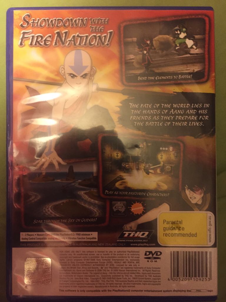 Avatar: The Legend Of Aang - Into The Inferno - Sony PlayStation 2 (PS2) video game collectible [Barcode 4005209109253] - Main Image 2