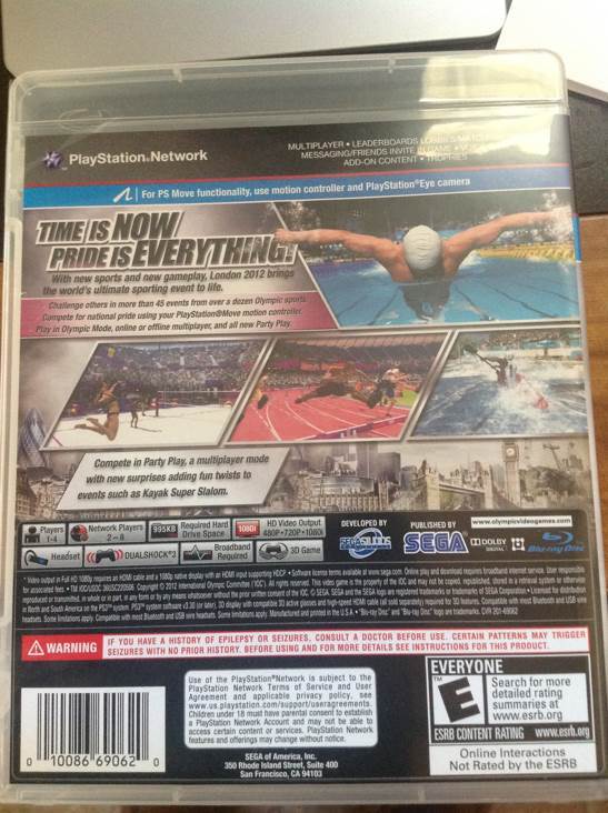 London 2012 - Sony PlayStation 3 (PS3) (Sega Sports - 8) video game collectible [Barcode 010086690620] - Main Image 2