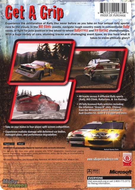 Rally Sport Challenge - Microsoft Xbox video game collectible - Main Image 2