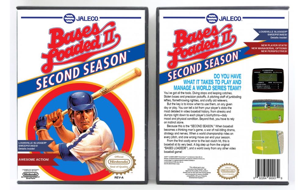 Bases Loaded II: Second Season - Nintendo Entertainment System (NES) (Jaleco Entertainment - 1-2) video game collectible - Main Image 2