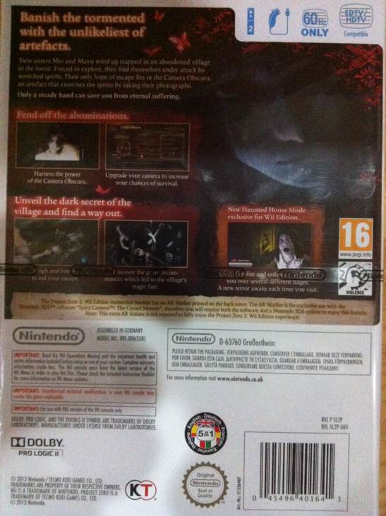 Project Zero 2: Wii Ed. - Nintendo Wii (Tecmo Koei Games Co. - 2) video game collectible [Barcode 045496401641] - Main Image 2