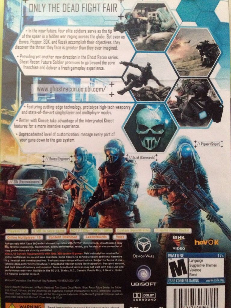 Tom Clancy’s Ghost Recon Future Soldier - Microsoft Xbox 360 (Ubisoft - 2) video game collectible - Main Image 2