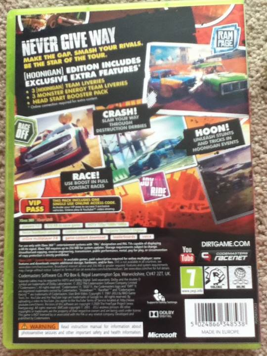 Dirt Showdown - Hoonigan Exclusive Edition - Microsoft Xbox 360 video game collectible [Barcode 5024866348538] - Main Image 2