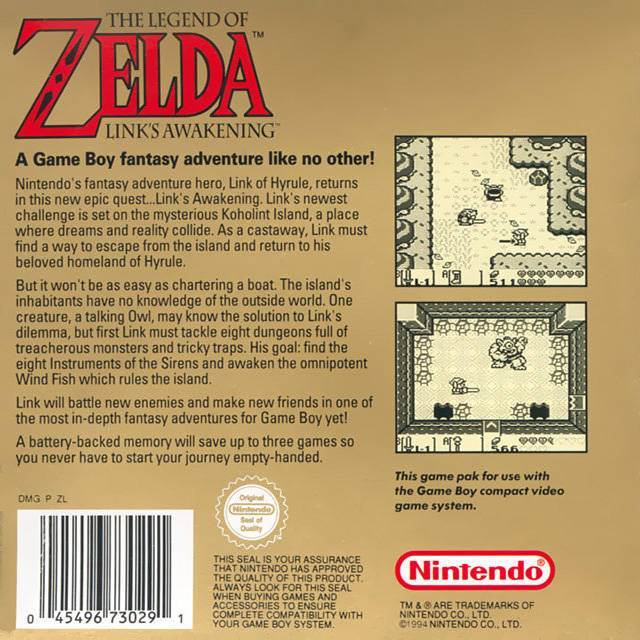 Legend Of Zelda Links Awakening - Nintendo Game Boy (Nintendo) video game collectible - Main Image 2