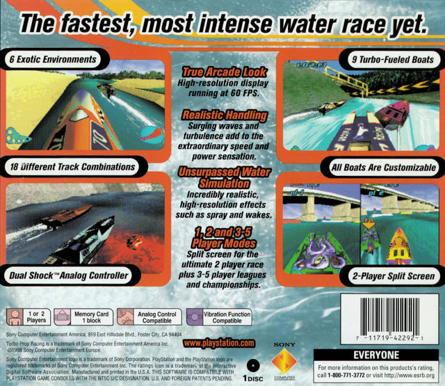 Turboprop Racing - Sony PlayStation (Sony Computer Enterntainment - 1-2) video game collectible [Barcode 711719422921] - Main Image 2