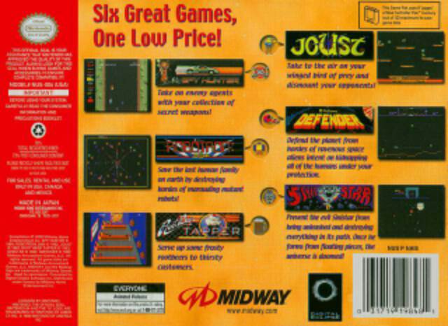 Midway’s Greatest Arcade Hits Volume 1 - Nintendo 64 (N64) (Midway - 2) video game collectible [Barcode 031719198481] - Main Image 2
