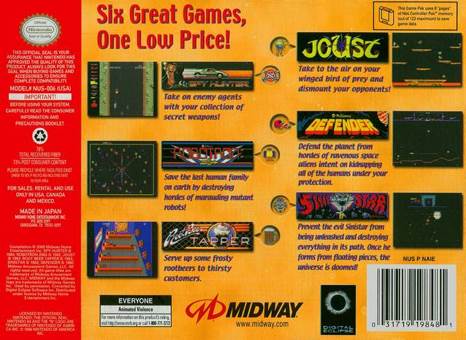 Midway’s Greatest Arcade Hits Volume 1 - Nintendo 64 (N64) video game collectible - Main Image 2