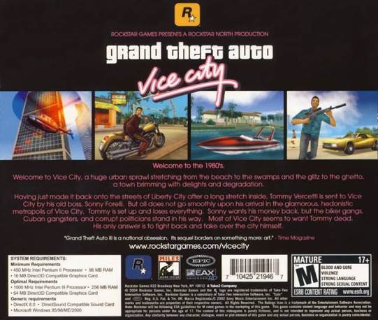 Grand Theft Auto Vice City - Sony PlayStation 2 (PS2) (Rockstar Games - 1) video game collectible [Barcode 5026555300957] - Main Image 2