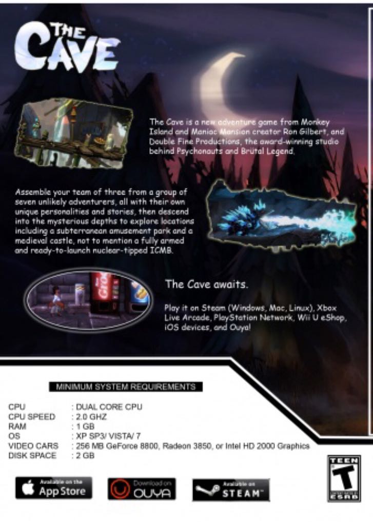 The Cave - Microsoft Xbox 360 (Sega - 1) video game collectible - Main Image 2