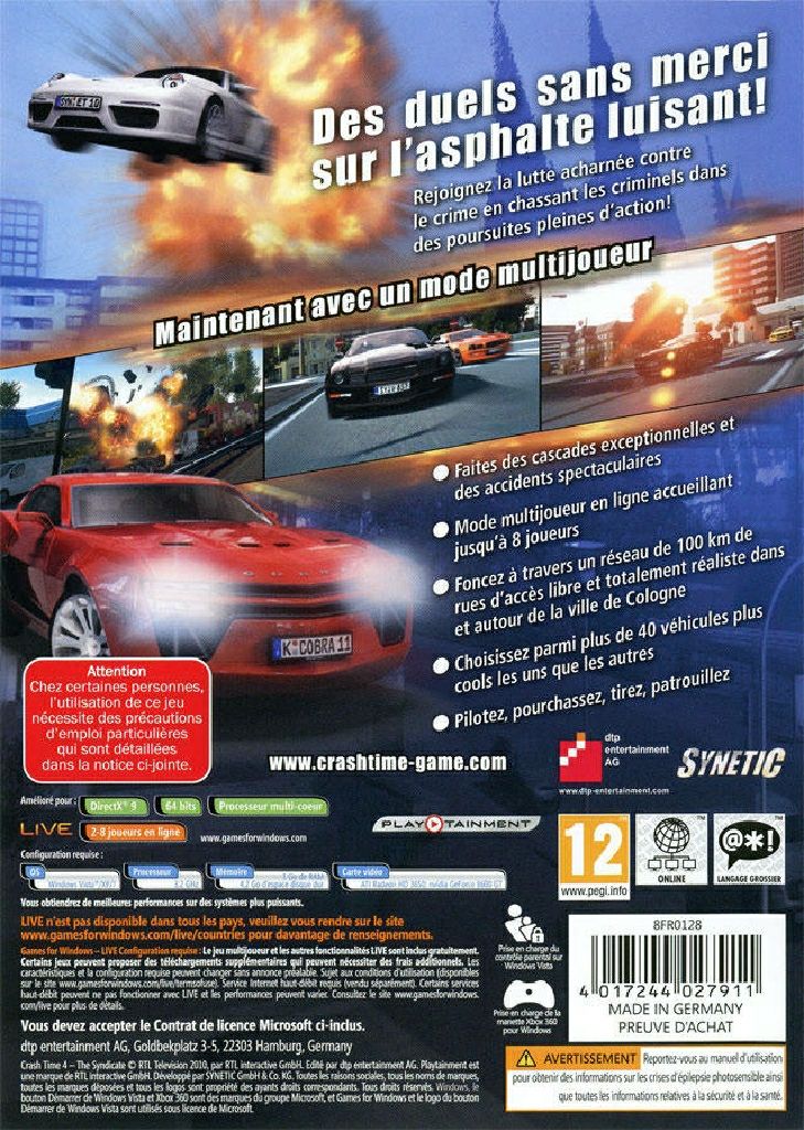 Crash Time 4: The Syndicate - PC video game collectible [Barcode 5060201651802] - Main Image 2