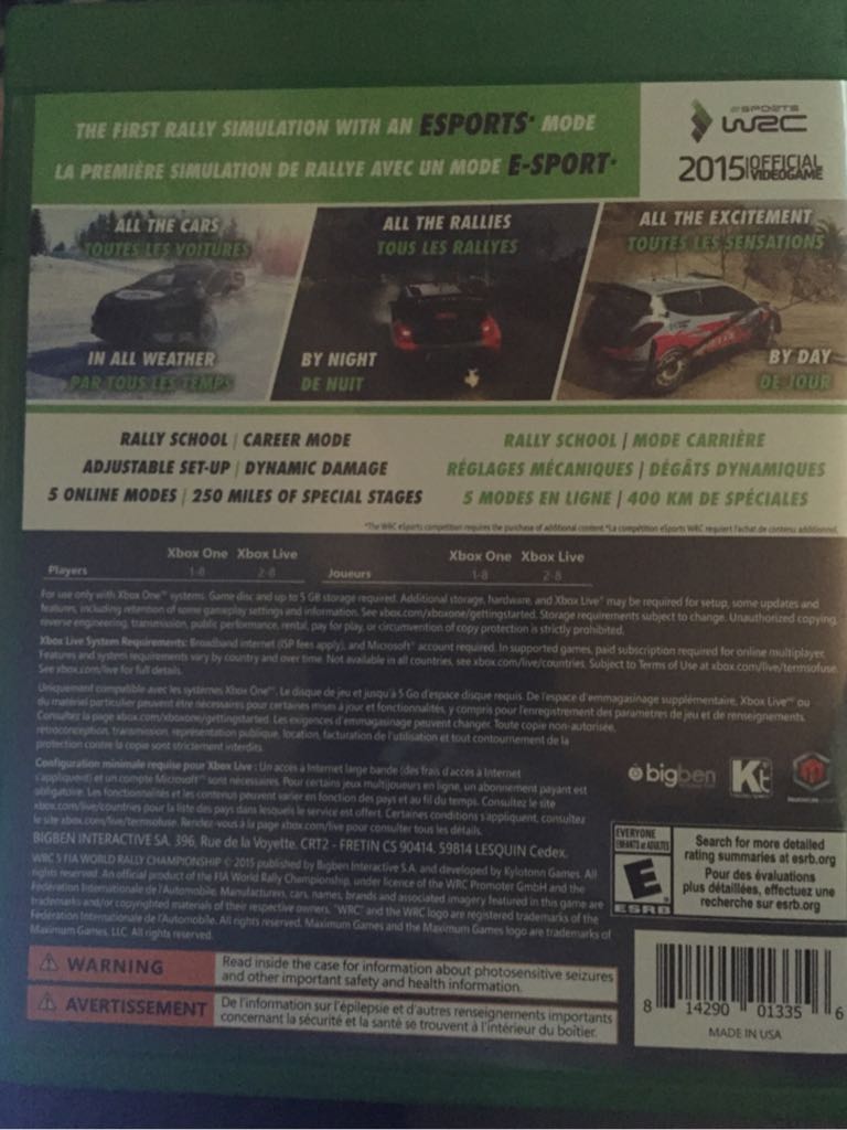 Wrc 5 - Microsoft Xbox One (Big Ben Interactive) video game collectible - Main Image 2