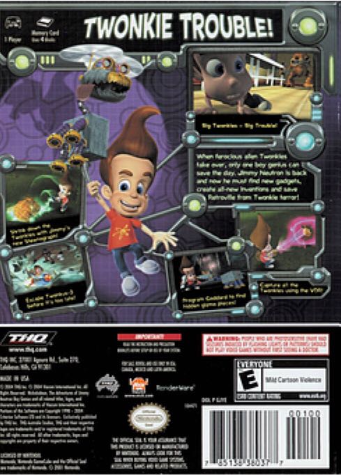 Jimmy Neutron: Attack Of The Twonkies - Nintendo GameCube (THQ - 1) video game collectible - Main Image 2