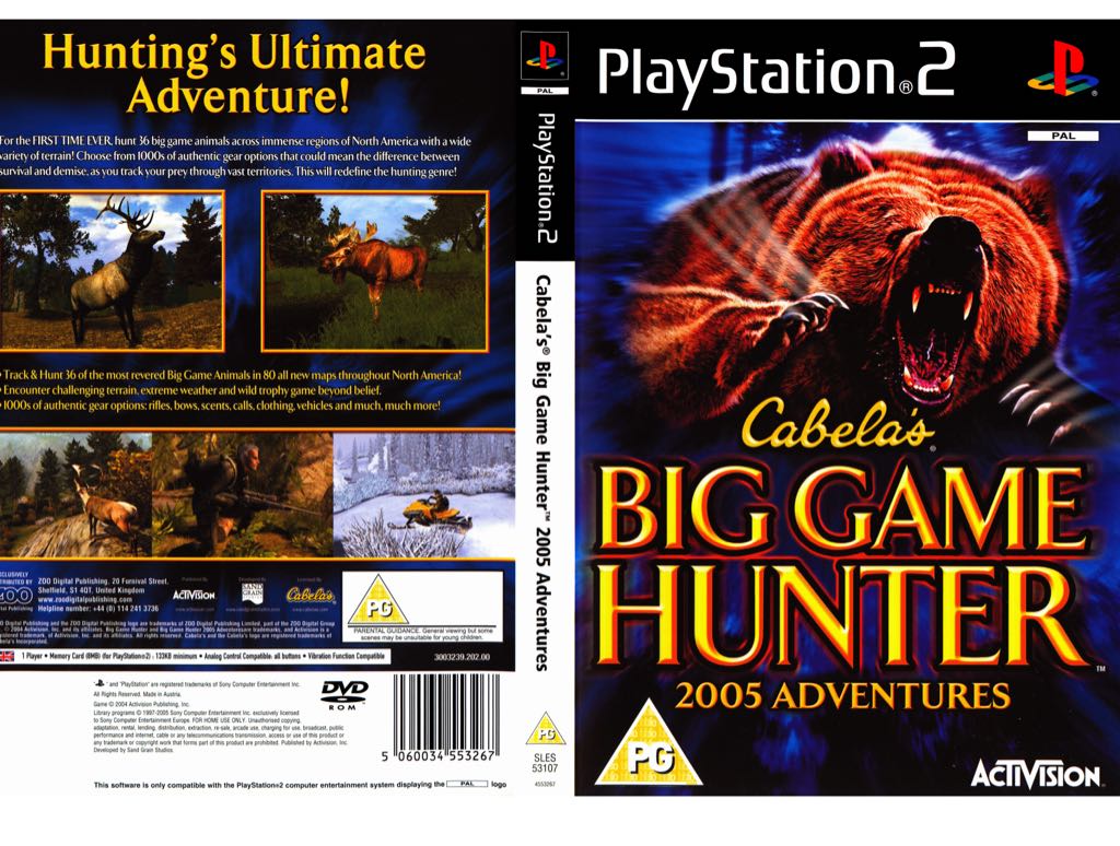 Cabela’s Big Game Hunter 2005 Adventures - Sony PlayStation 2 (PS2) video game collectible - Main Image 1