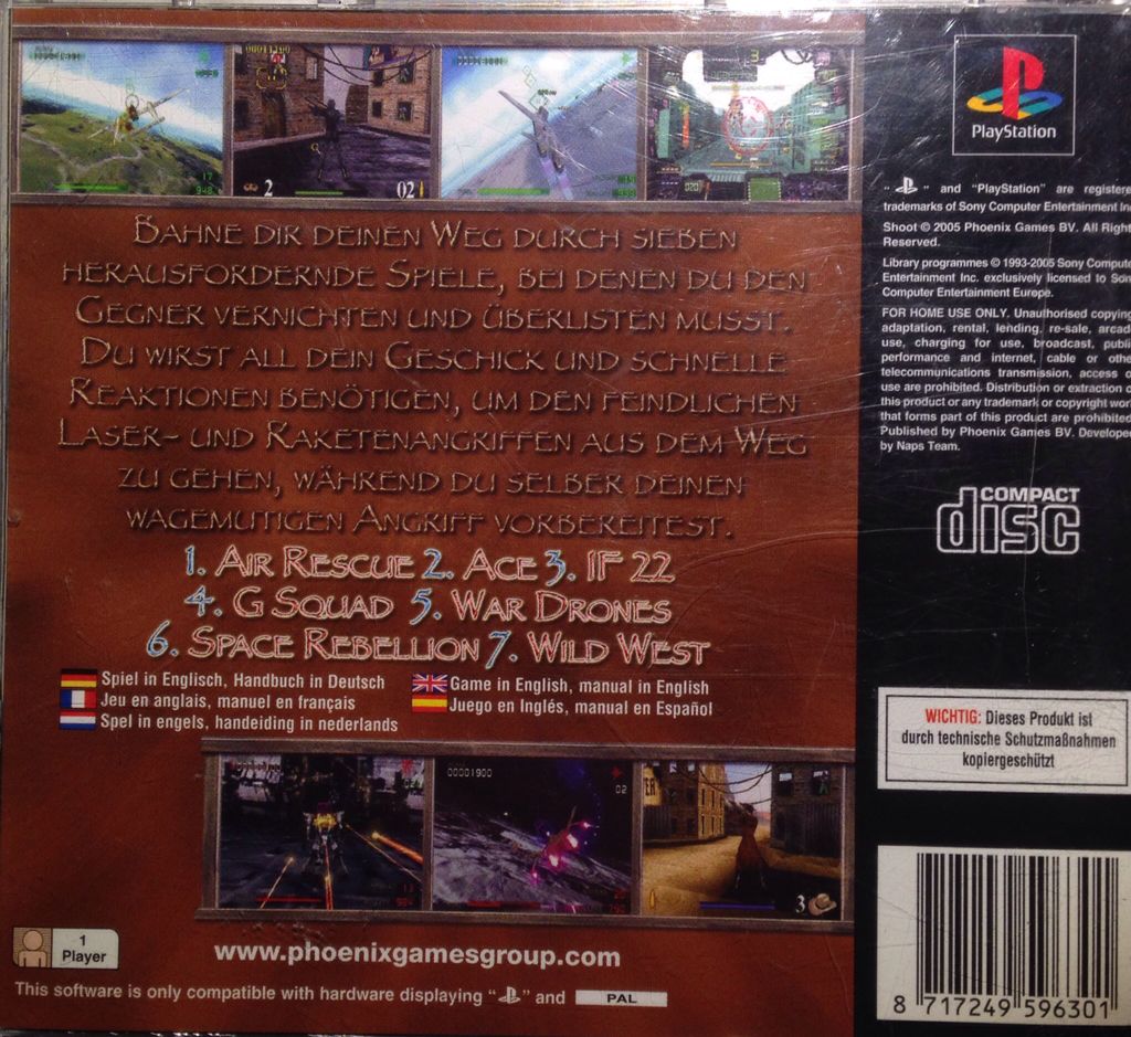 Shoot - Sony PlayStation video game collectible [Barcode 8717249596301] - Main Image 2