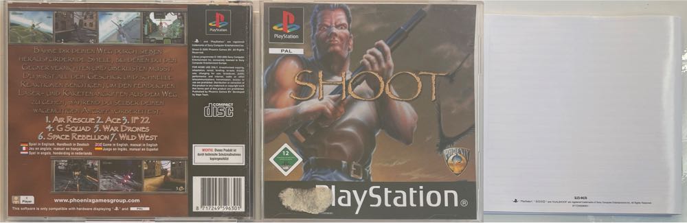 Shoot - Sony PlayStation video game collectible [Barcode 8717249596301] - Main Image 4