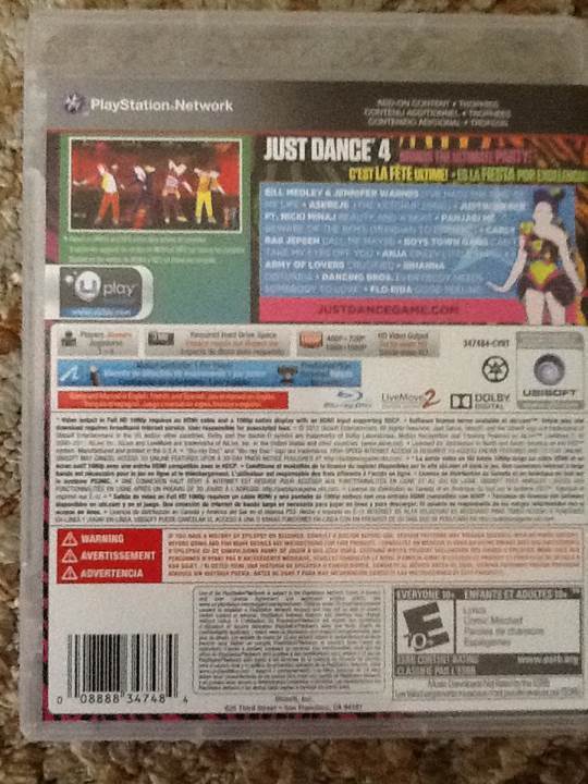 Just Dance 4 - Sony PlayStation 3 (PS3) (4) video game collectible [Barcode 008888347484] - Main Image 2