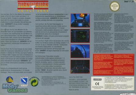 Turn and Burn: No-Fly Zone - Nintendo Super Nintendo Entertainment System (SNES) (ABSOLUTE ENTERTAINMENT - 1) video game collectible - Main Image 2