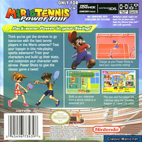 Mario Tennis: Power Tour - Nintendo Game Boy Advance (GBA) video game collectible - Main Image 2
