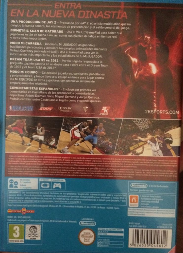 NBA2k13 - Nintendo Wii U video game collectible [Barcode 5026555045612] - Main Image 2