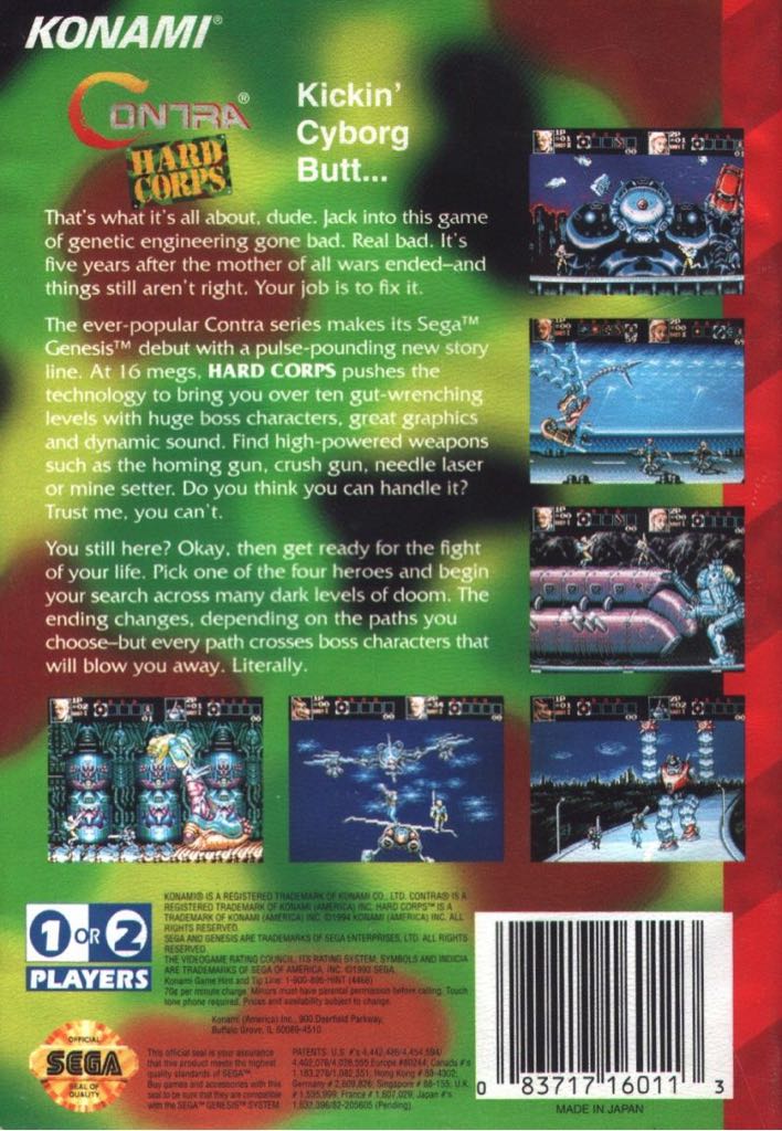 Contra The Hard Corps - Sega Genesis (Mega Drive) video game collectible - Main Image 2