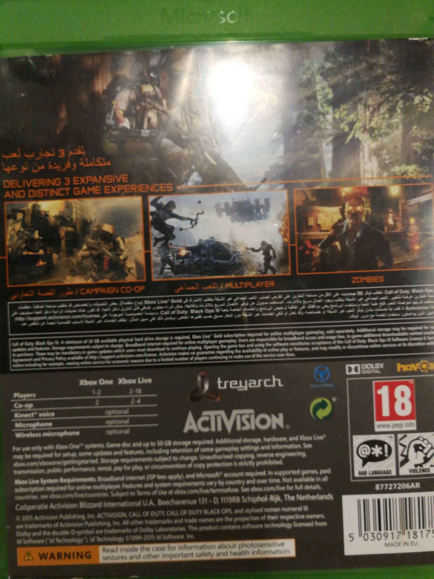 Call Of Duty: Black Ops 3 - Microsoft Xbox One video game collectible [Barcode 5030917181757] - Main Image 2