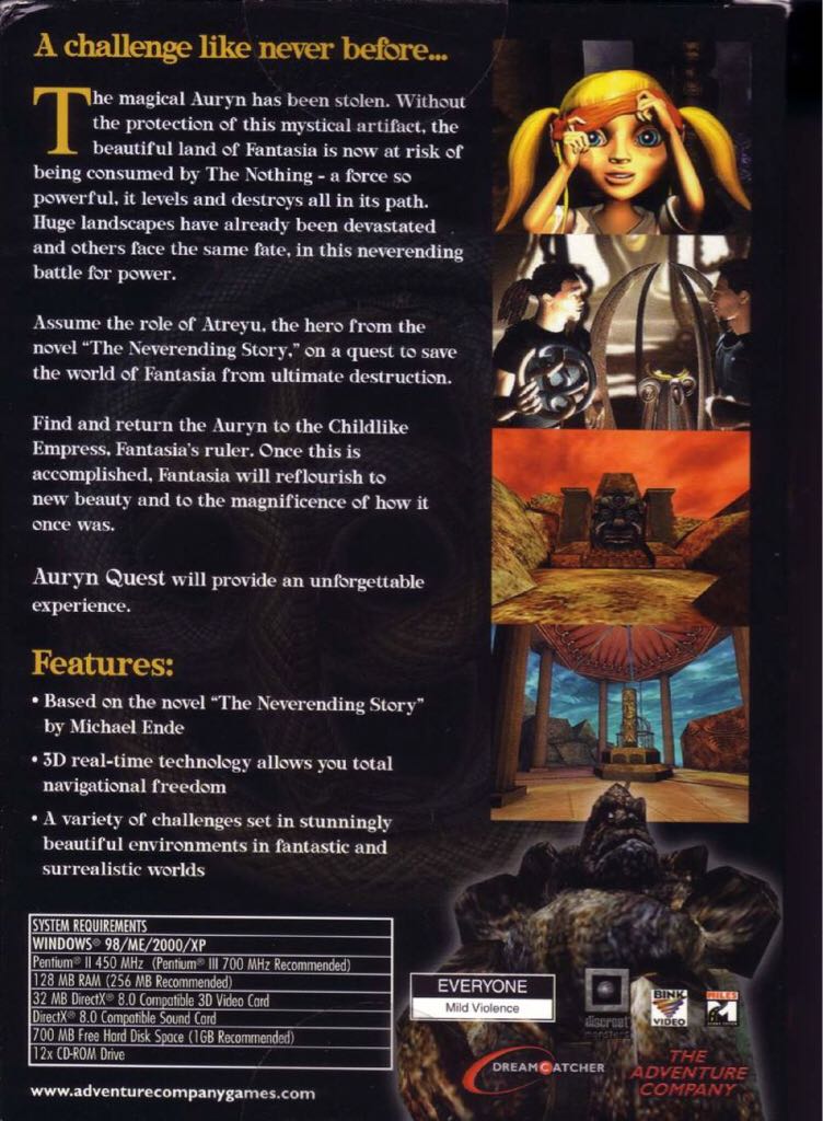 Auryn Quest - PC (The Adventure Company - 1) video game collectible [Barcode 625904360502] - Main Image 2