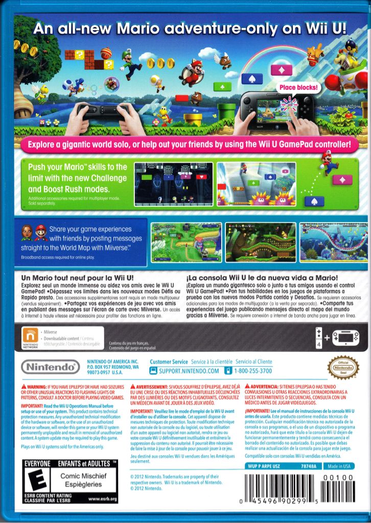 New Super Mario Bros. U - Nintendo Wii U (Nintendo - 5) video game collectible - Main Image 2
