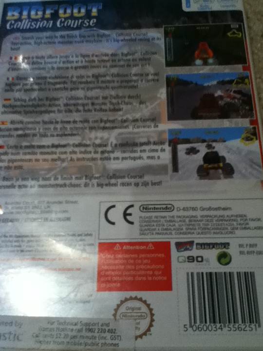 Bigfoot: Collision Course - Nintendo Wii video game collectible [Barcode 5060034556251] - Main Image 2